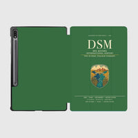 Thumbnail for Des Moines International Airport (DSM) design on green samsung tablet tablet case