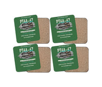 Thumbnail for PT6A-67 design on green 4 pieces set coaster