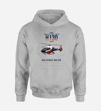 Thumbnail for Airbus H130 design on light gray double-side hoodie, single-side print