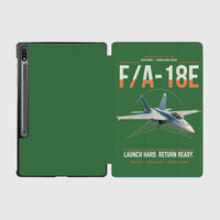 Thumbnail for F-A-18E Super Hornet design on green samsung tablet tablet case