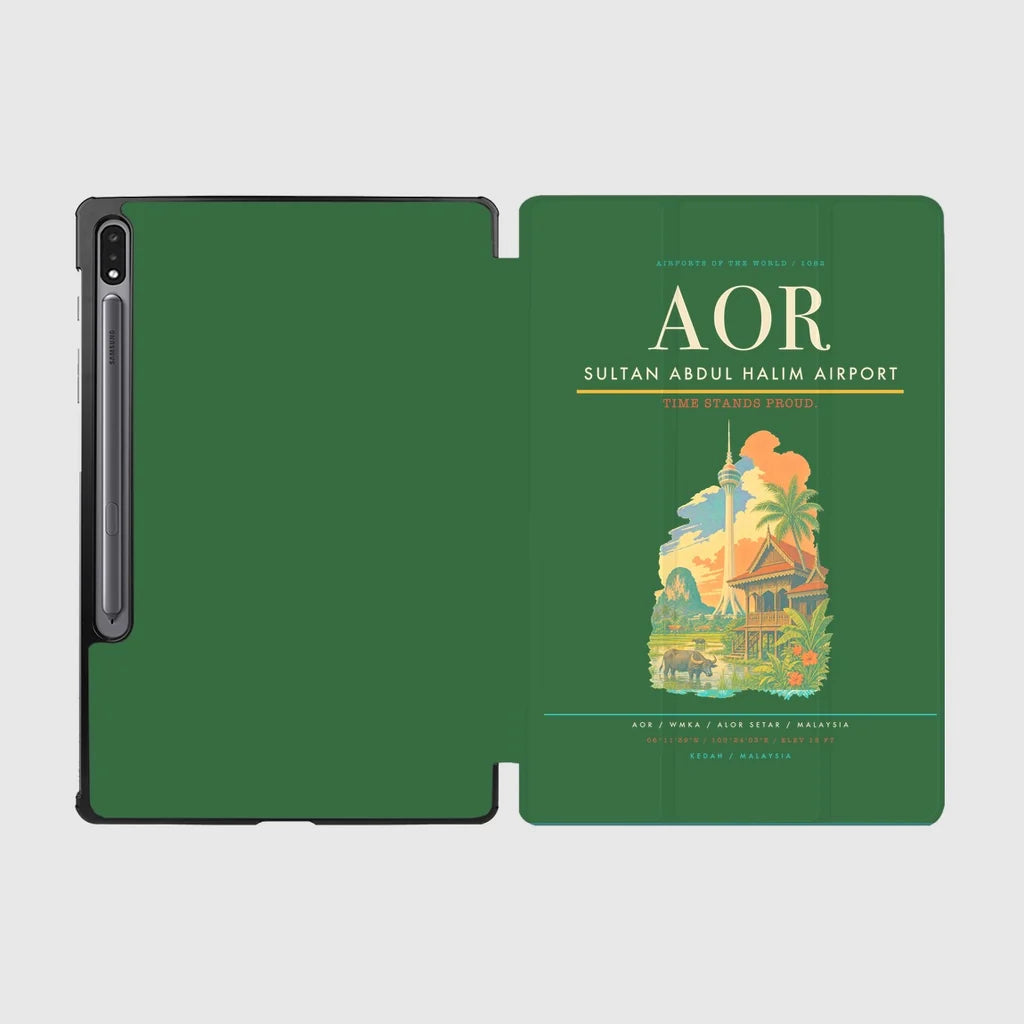 Sultan Abdul Halim Airport (AOR) design on green samsung tablet tablet case