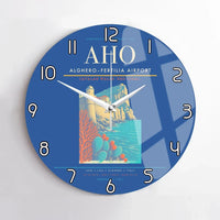 Thumbnail for AlgheroFertilia Airport AHO Wall-Clock No-Frame - Blue