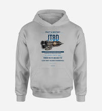 Thumbnail for JT8D design on light gray hoodie single side