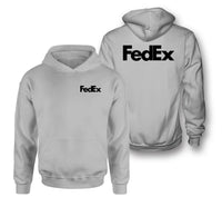 Thumbnail for FedEx logo on light gray double side hoodie
