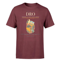 Thumbnail for Durango–La Plata County Airport (DRO) T-Shirt single-side front print in Dark Red | durangola-plata-county-airport-dro-double-side-t-shirt