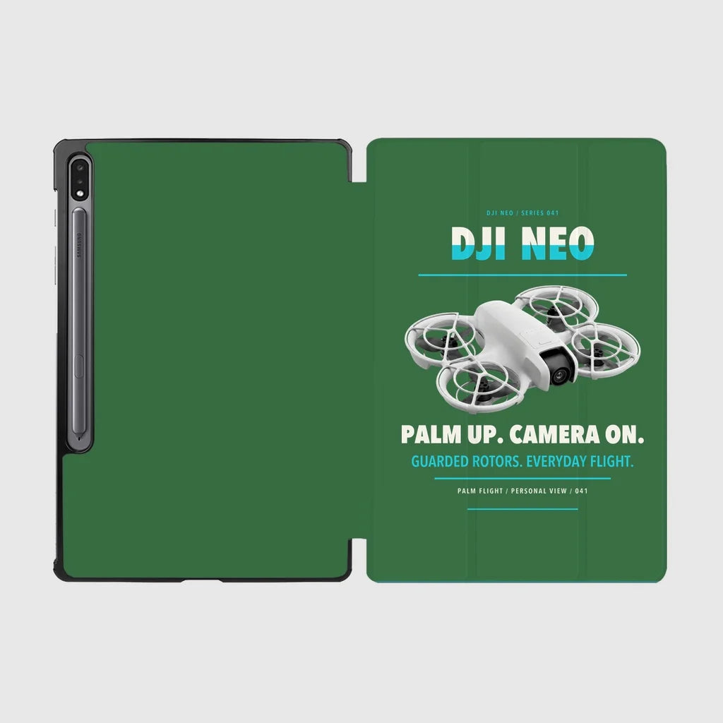 DJI Neo design on green samsung tablet tablet case