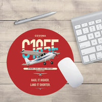 Thumbnail for Cessna A185F Skywagon design on red round mouse pad