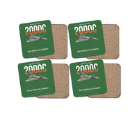 Thumbnail for Dassault Mirage 2000C RDI design on green 4 pieces set coaster