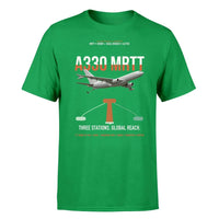 Thumbnail for Airbus A330 MRTT design on green t-shirt, single-side print