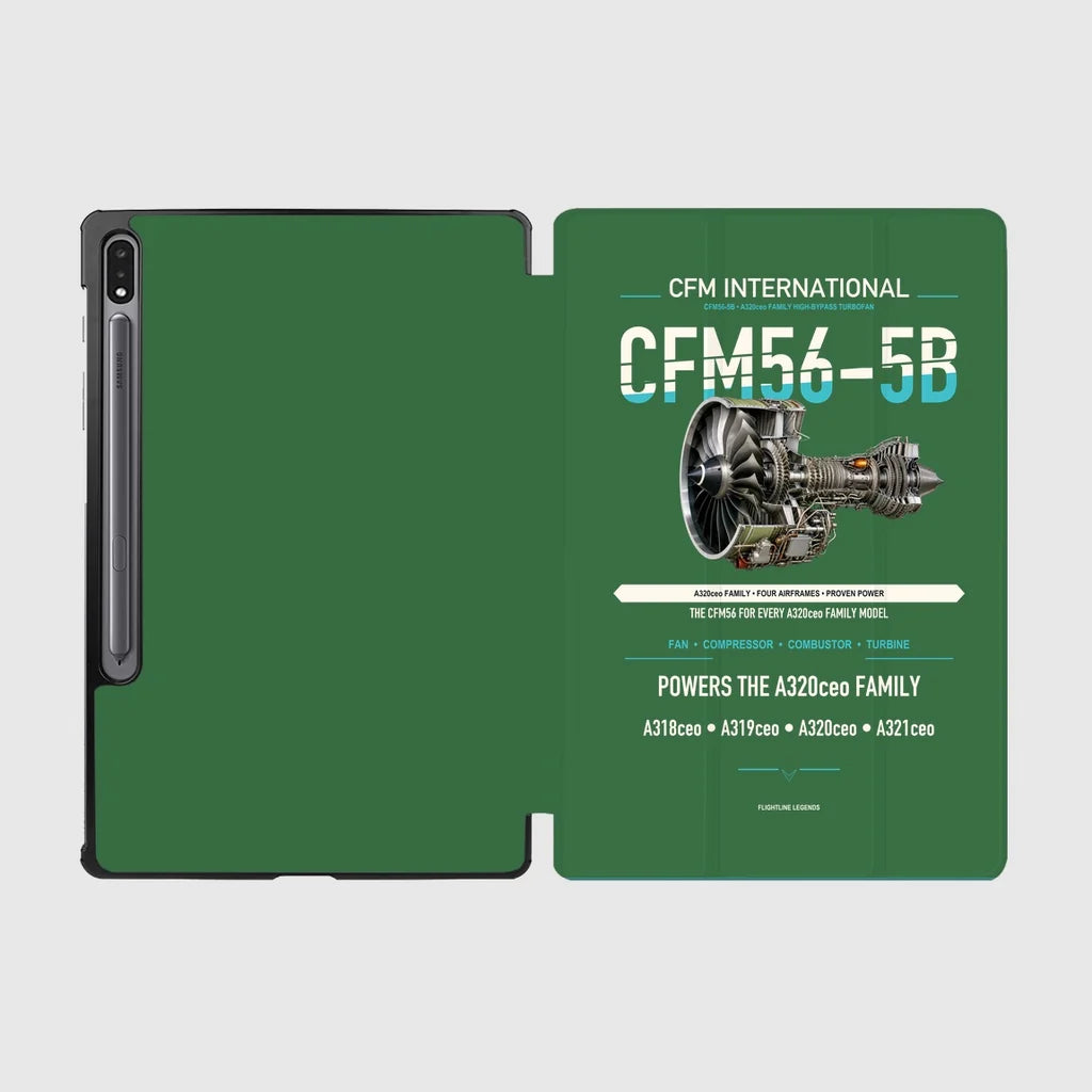 CFM56-5B design on green samsung tablet tablet case
