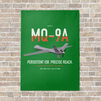 Thumbnail for MQ-9A Reaper vertical canvas print - no frame - green background