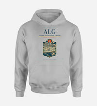 Thumbnail for Houari Boumediene Airport (ALG) design on light gray hoodie single-side print