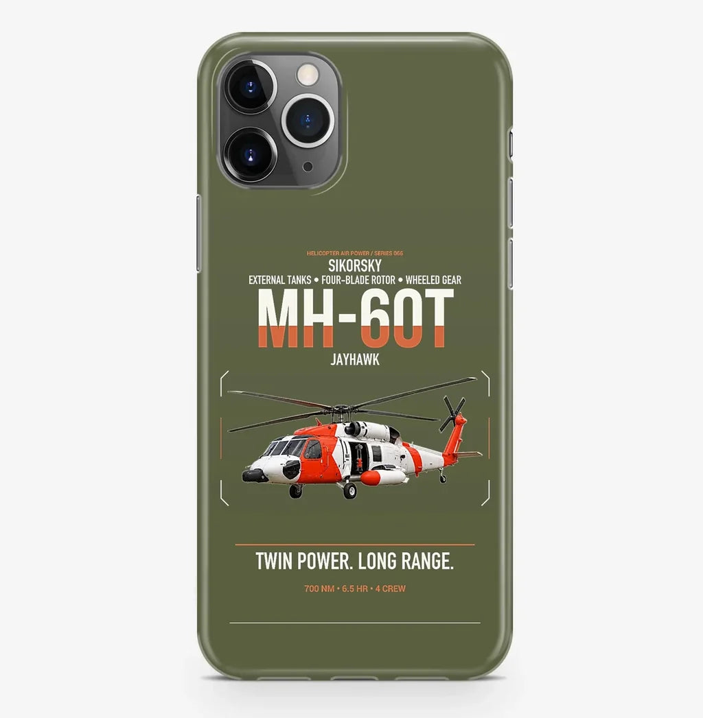 Sikorsky MH-60T Jayhawk design on green army magsafe iphone case, for iPhone Pro Max