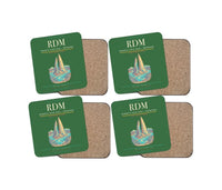 Thumbnail for Roberts Field (RDM) design on green 4 pieces set coaster
