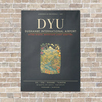 Thumbnail for Dushanbe International Airport DYU - Canvas Framed - Gray