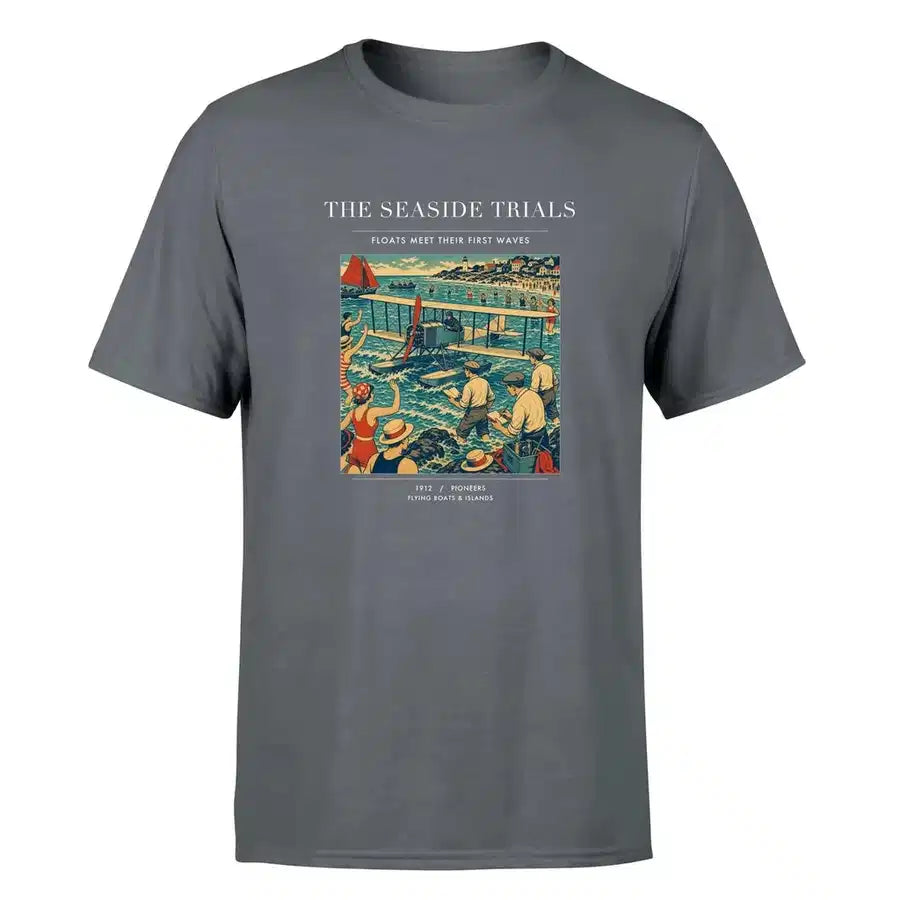 VINTAGE G4328 - The Seaside Trials - Premium T-Shirt design on gray premium t shirt