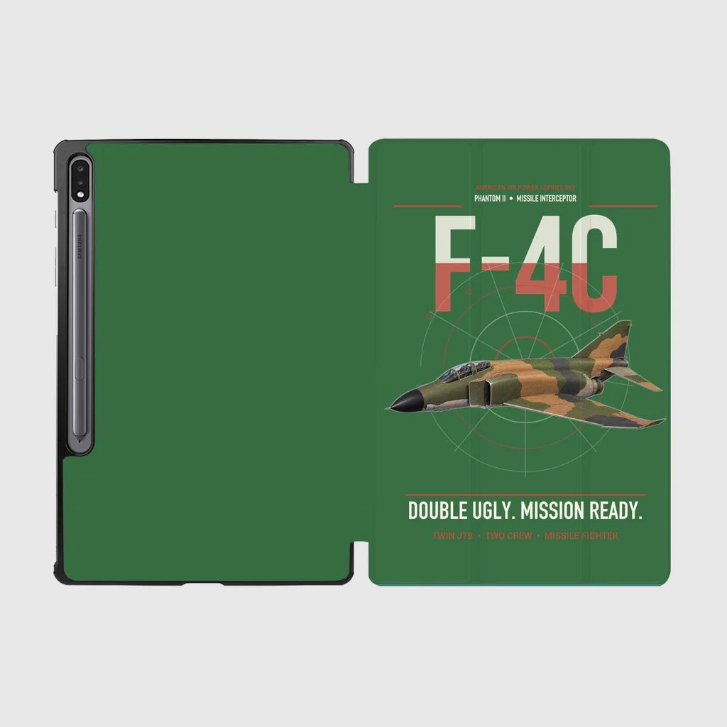 F-4C Phantom II design on green samsung tablet tablet case
