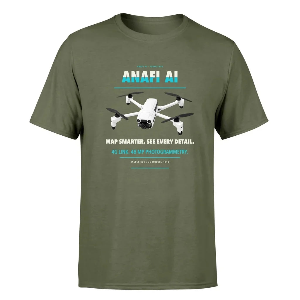 Parrot ANAFI Ai design on green army single side