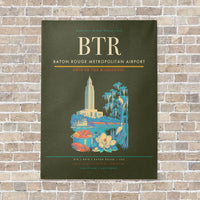 Thumbnail for Baton Rouge Metropolitan Airport BTR - Canvas No Frame - Green Army