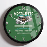Thumbnail for M250-B17F design on green framed wall clock
