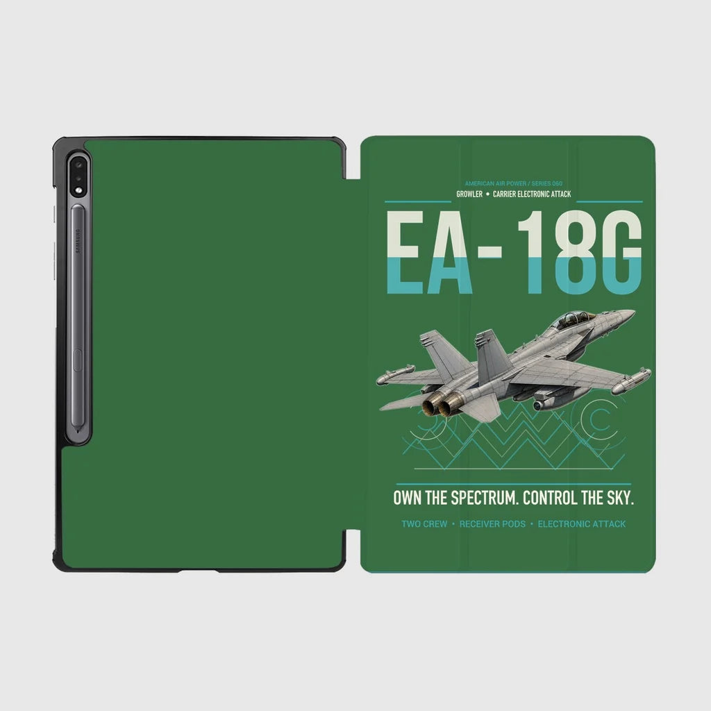 EA-18G Growler design on green samsung tablet tablet case