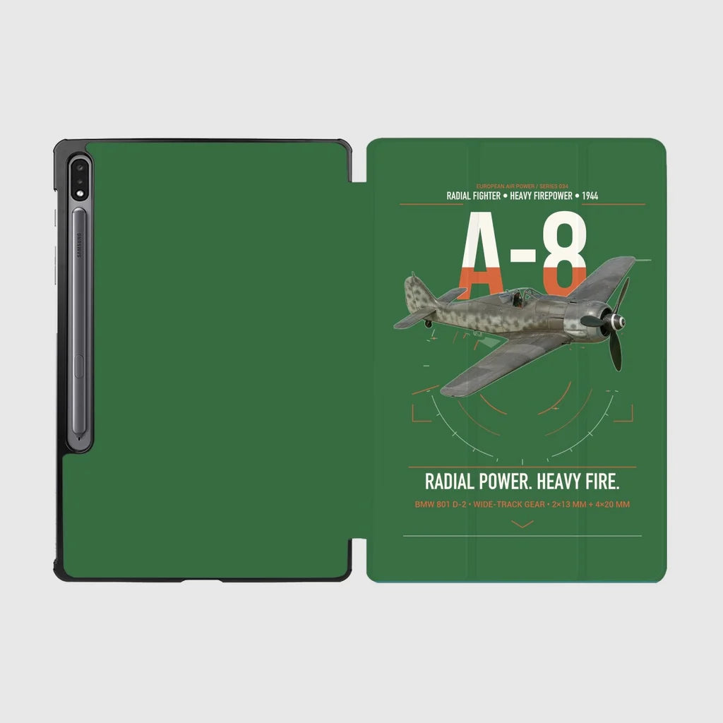 Focke-Wulf Fw 190A-8 design on green samsung tablet tablet case