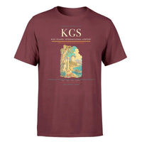 Thumbnail for Kos Island International Airport (KGS) T-Shirt single-side front print in Dark Red | kos-island-international-airport-kgs-double-side-t-shirt