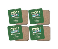 Thumbnail for Cessna 180J Skywagon design on green 4 pieces set coaster