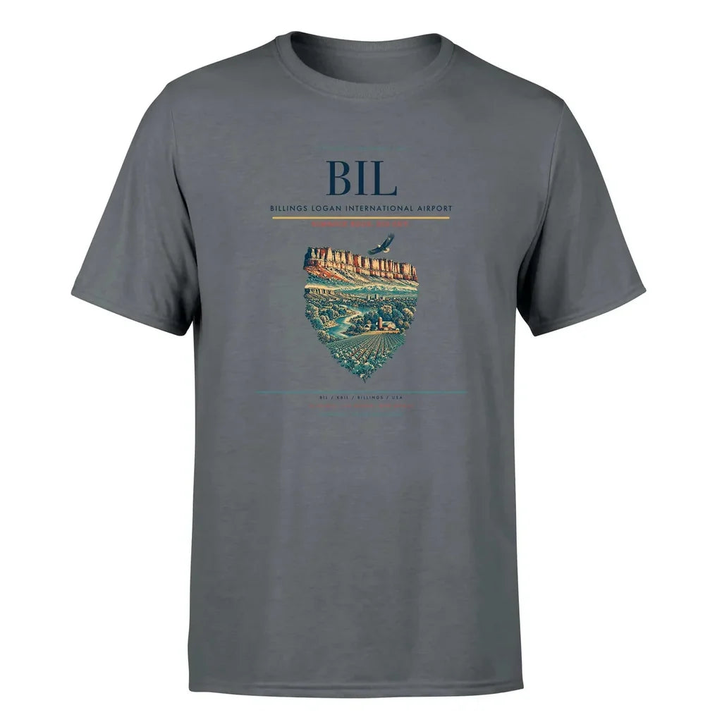 Billings Airport (BIL) Premium T-Shirt Gray