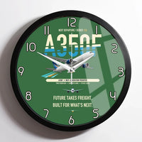Thumbnail for Airbus A350F design on green framed wall clock