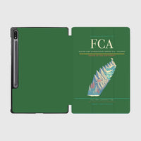 Thumbnail for Glacier Park International Airport (FCA) design on green samsung tablet tablet case