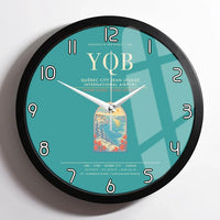 Thumbnail for Quebec City Jean Lesage International Airport YQB Wall-Clock Framed - Turquoise