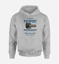 Thumbnail for PASSPORT design on light gray hoodie single side