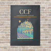 Thumbnail for Carcassonne Airport CCF - Canvas No Frame - Gray
