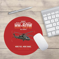 Thumbnail for Sikorsky HH-60W Jolly Green II design on red round mouse pad