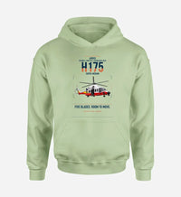 Thumbnail for Airbus H175 design on light green double-side hoodie, single-side print