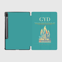 Thumbnail for Heydar Aliyev International Airport (GYD) design on turquoise samsung tablet tablet case
