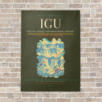 Thumbnail for Foz do Iguaçu International Airport IGU vertical canvas print - no frame - green army background
