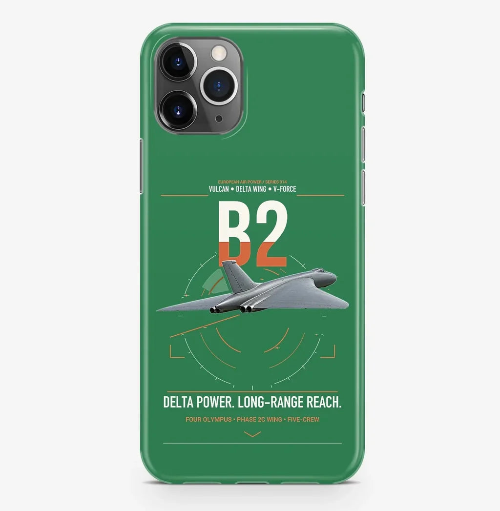 Avro Vulcan B2 design on green magsafe iphone case, for iPhone Pro Max