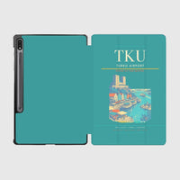 Thumbnail for Turku Airport (TKU) design on turquoise samsung tablet tablet case