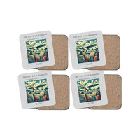 Thumbnail for The Hay Bale Markers - Designed Coasters design on light gray 4-pieces-set