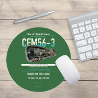 Thumbnail for CFM56-3 design on green round mouse pad