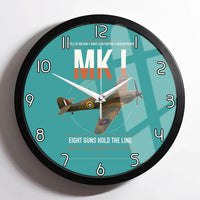 Thumbnail for Hawker Hurricane Mk I design on turquoise framed wall clock