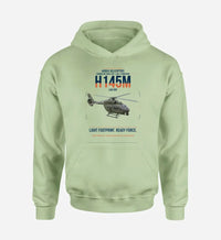 Thumbnail for Airbus Helicopters H145M LUH SOF design on light green double-side hoodie, single-side print