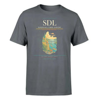 Thumbnail for Sundsvall-Timrå Airport (SDL) T-Shirt single-side front print in Gray | sundsvall-timrå-airport-sdl-double-side-t-shirt
