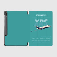 Thumbnail for Bombardier Global Express XRS design on turquoise samsung tablet tablet case