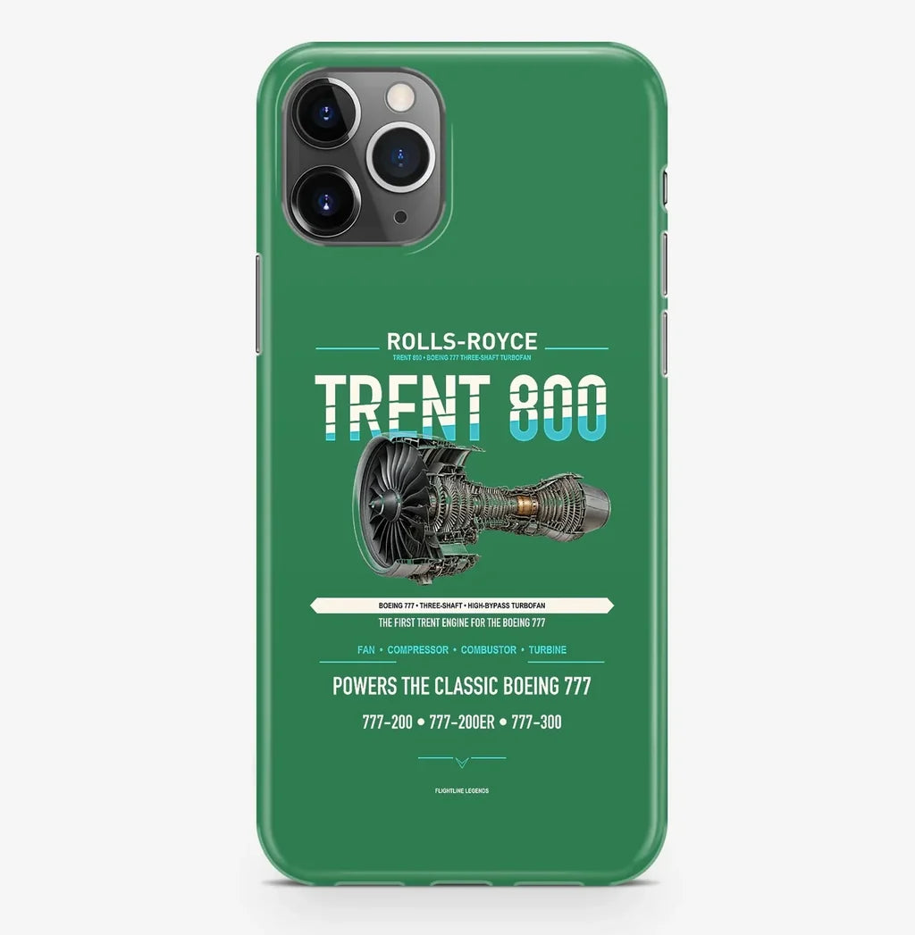 TRENT 800 Case ProMax design on green iphone case promax