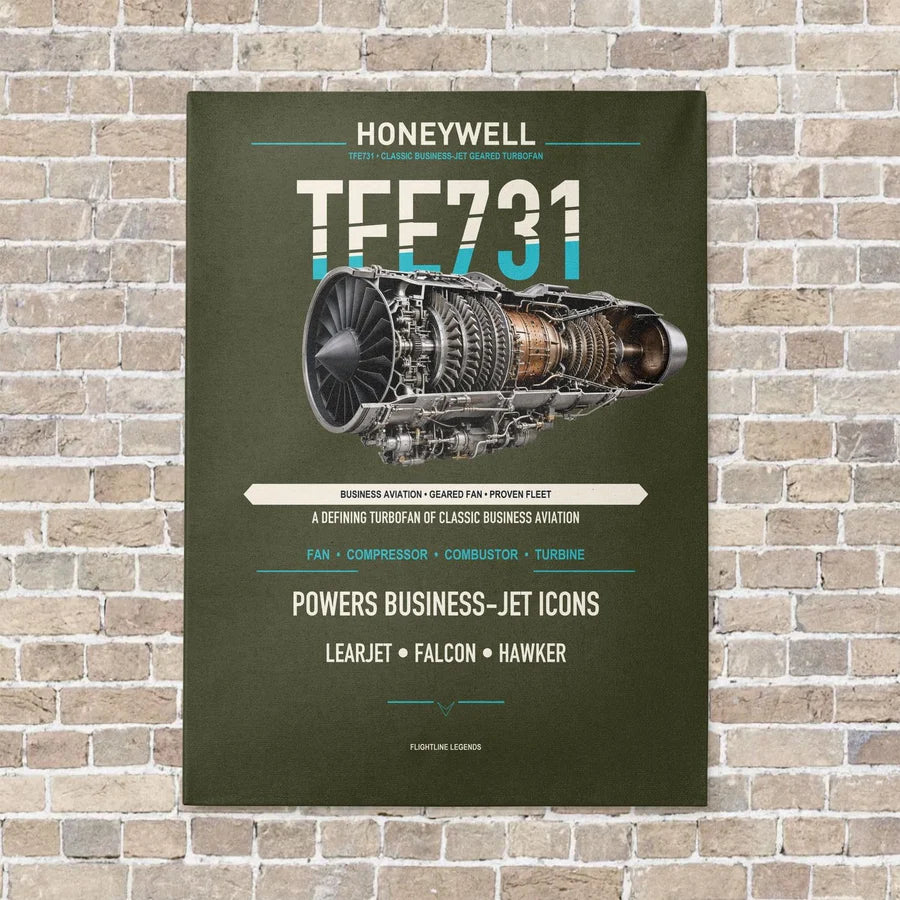 TFE731 vertical canvas print - no frame - green army background