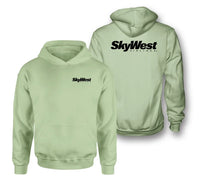 Thumbnail for Skywest Airlines logo on light green double side hoodie