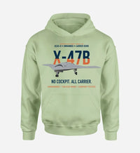 Thumbnail for X-47B UCAS-D design on light green hoodie single side
